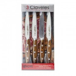 CUCHILLO CHULETERO 3 CLAVELES 01048 4 UNIDADES